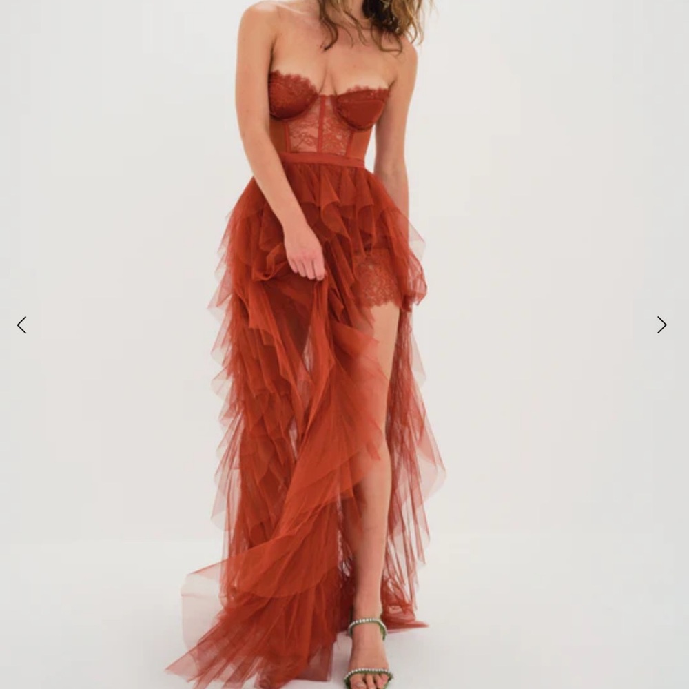For love & lemons bustier gown
